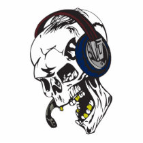 hardcore dee jay skull photo cut outs