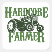 Hardcore Farmer Square Sticker