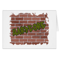 hardcore graffiti  design greeting cards
