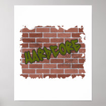 hardcore graffiti  design poster