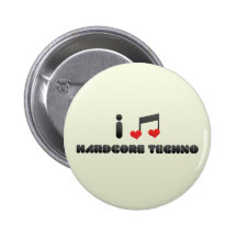 Hardcore Techno fan Button