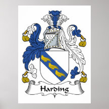 Harding Family Crest Print