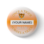 HARDY JR HIGH W/NAME & WHITE/ORANGE BG BUTTONS