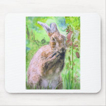 Hare and Foxglove Design 3 Mousepads