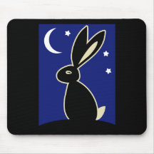 Hare at Twilight Mouse Mats