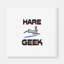 Hare Geek Refrigerator Magnets
