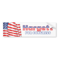 Hargett for Congress Patriotic American Flag Bumper Sticker