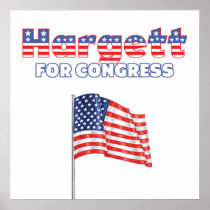 Hargett for Congress Patriotic American Flag Print