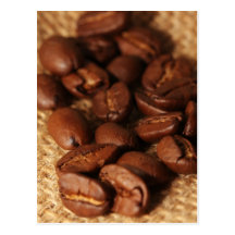 Haricots de café cartes postales