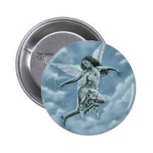 Hark christmas angel sing Button