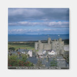 Harlech Castle and village, Gwynedd, northern Wale Refrigerator Magnets