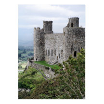 HARLECH CASTLE WALES UK BUSINESS CARD TEMPLATE
