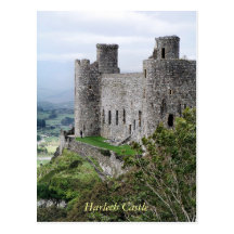 HARLECH CASTLE WALES UK POSTCARD