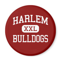 Harlem - Bulldogs - High School - Harlem Georgia Fridge Magnet