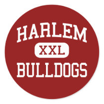 Harlem - Bulldogs - Middle School - Harlem Georgia Round Sticker