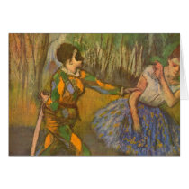 Harlequin and Columbine by Edgar Degas Greeting Cards