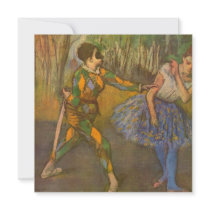 Harlequin and Columbine by Edgar Degas Personalized Announcement