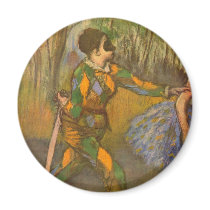 Harlequin and Columbine by Edgar Degas Fridge Magnets
