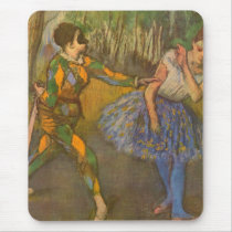 Harlequin and Columbine by Edgar Degas Mousepad