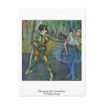 Harlequin And Columbine By Edgar Degas postcards