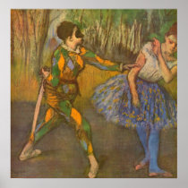 Harlequin and Columbine by Edgar Degas Poster