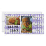 Harlequin Baby announcement Picture Card