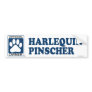 Harlequin Pinscher Blue Bumper Sticker