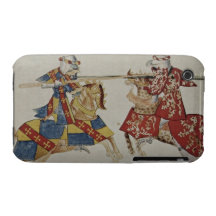 Harley 4205 f.366 chevaliers joutants, c.1445 (vél coques Case-Mate iPhone 3