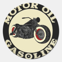Harley Davidson - Bobber - moteur huile - Gasoline Adhésifs
