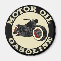 Harley Davidson - Bobber - Motor Oil - Gasoline Magnets