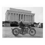 Harley Davidson Motorcycle - First Woman Post Cards