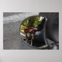 Harley in the mirror poster