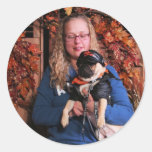 Harley - Pug - Whetstone Round Sticker
