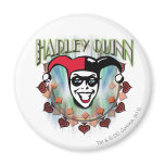Harley Quinn - visage et logo aimants