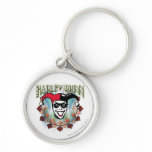 Harley Quinn - visage et logo porte-clés