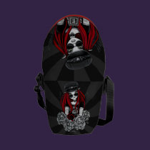 Harley Red Tattoo Biker Rose Angel Messenger Bag messenger bags
