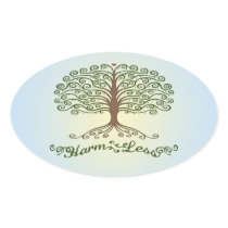 Harm Less Oval Stickers