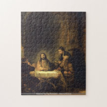 Harmensz Van Rijn Rembrandt - Christ dans Emmaus Puzzle
