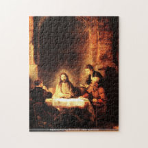 Harmensz Van Rijn Rembrandt - Christ dans Emmaus Puzzles