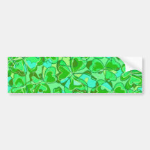 harmonious shamrocks bumper sticker