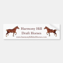 Harmony Hill Draught   Horses Bumper Sticker