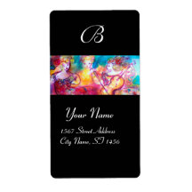 HARMONY TRIO SPRING CONCERT MONOGRAM PERSONALISED SHIPPING LABELS