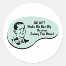 Harness Racing Fan Voice Round Stickers