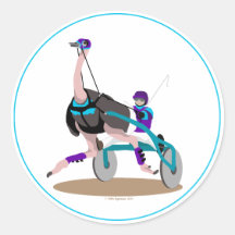 Harness Racing Ostrich Stickers