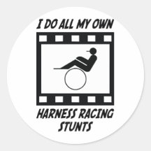 Harness Racing Stunts Round Stickers