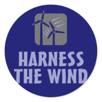 Harness the Wind (3) Round Stickers