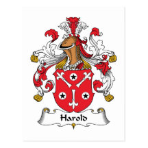 Harold Family Crest Post Card