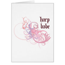 Harp Babe Card