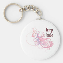 Harp Babe Key Chains