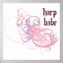 Harp Babe Poster
